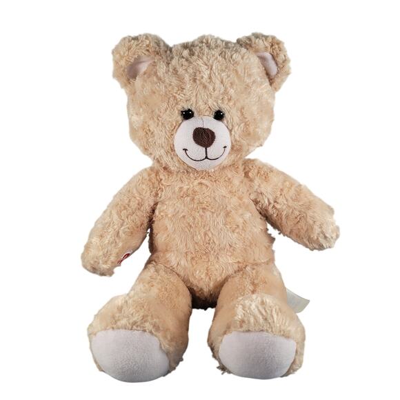 Build-A-Bear Workshop Lot of 2 Teddy Bears Pink & Beige Plush 16" Stuffed Toys - Picture 9 of 16